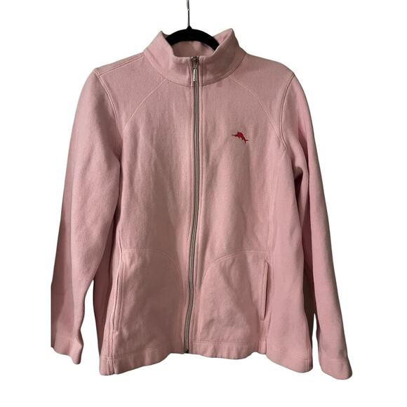 Tommy Bahama Women’s Full Zip Aruba Jacket Pink Size Medium Cotton - Picture 1 of 7